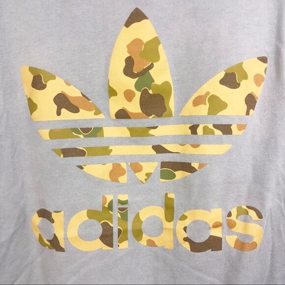 ADIDAS | Camo Logo Gray Short Sleeve Tee X-Large - Picture 4 of 8